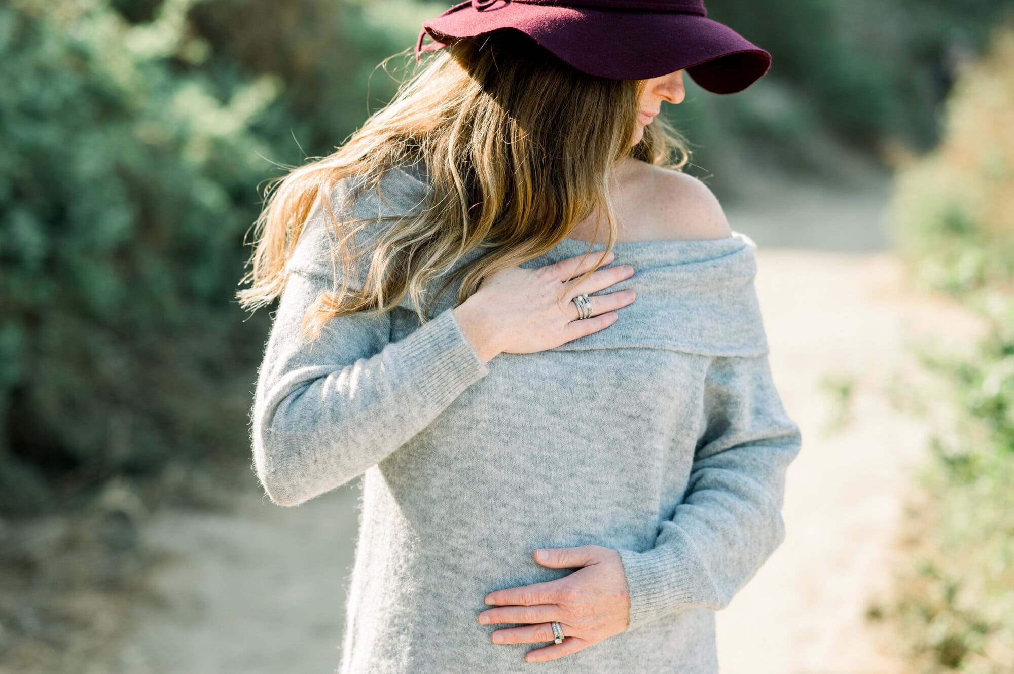Women doing Diaphragmatic breathing for calming anxiety.